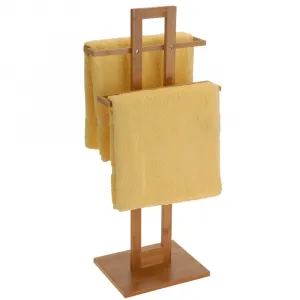Bathroom Solutions Bambusový vešiak na uteráky 85 cm hnedý