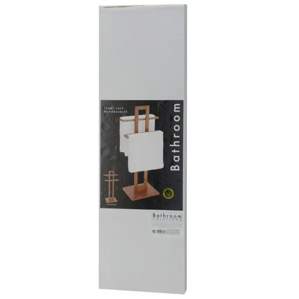 Bathroom Solutions Bambusový vešiak na uteráky 85 cm hnedý