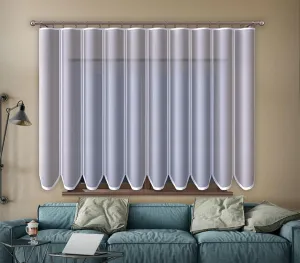 Hotová záclona alebo balkónová záclona, Edita, biela 200 x 250 cm dvere
