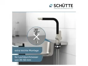 SCHÜTTE Drezová batéria RIO, nehrdzavejúca oceľ a matná čierna