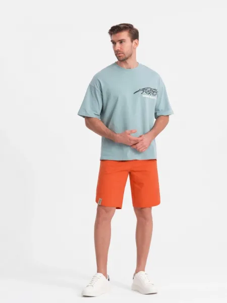 Štýlové kraťasy pre pánov oranžové