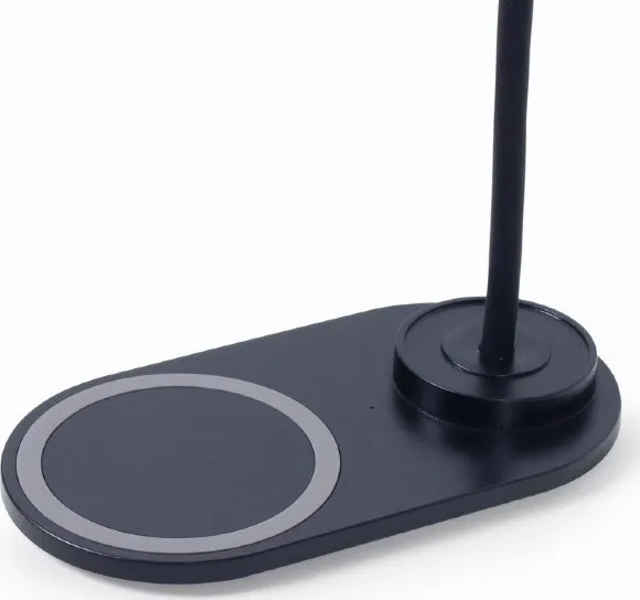 GEMBIRD Bezdrátová QI nabíječka, 10W, s LED lampičkou, černá