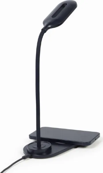 GEMBIRD Bezdrátová QI nabíječka, 10W, s LED lampičkou, černá