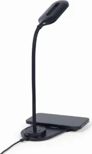 GEMBIRD Bezdrátová QI nabíječka, 10W, s LED lampičkou, černá