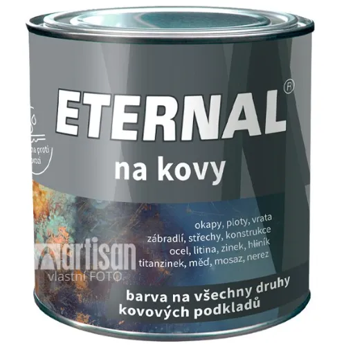 ETERNAL Na kovy - antikorózna farba na kov 0.35 l Čierna 413