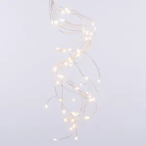 Nexos 74574 osvetlenie- strieborný drôt, 64 LED, teplá biela, 2 ks
