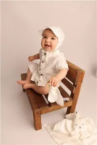 Detská letná mušelínová čiapka so šiltom New Baby Arthur 68/74