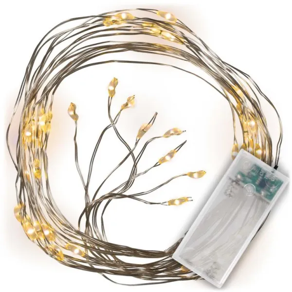 Nexos 64517 Vianočný svetelný drôtik MINI LED - teple biela 48 LED
