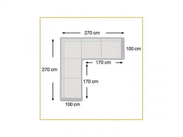 Ochranná plachta pre sedaciu súpravu L-Form XL (270x270x80 cm)