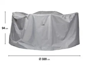 Ochranná plachta na okrúhlu stolovú súpravu Ø320 cm