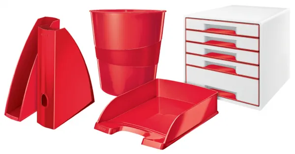 Kôš plastový Leitz WOW 15 ℓ červený