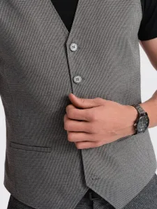 Elegantná vesta šedá - pre mužov