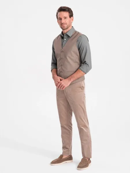 Elegantná vesta béžová - pre mužov