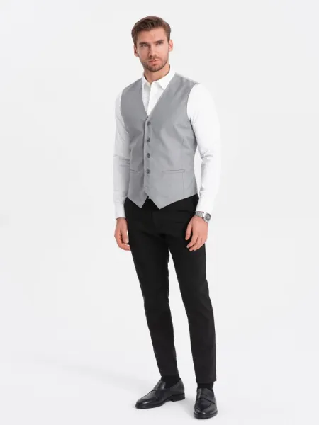 Elegantná vesta šedá - pre mužov