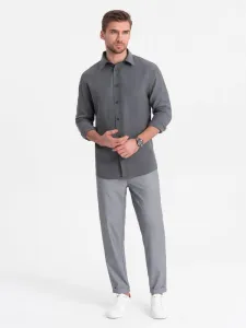 Trendy pánske chinos nohavice šedé