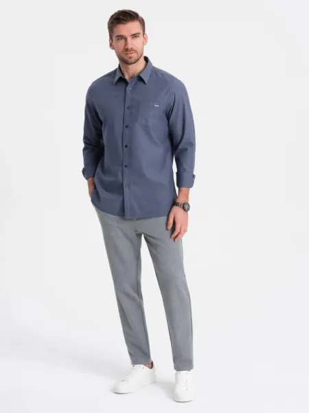 Trendy pánske chinos nohavice šedé
