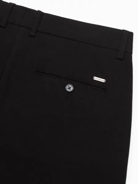 Jedinečné pánske slim fit chinos nohavice čierne