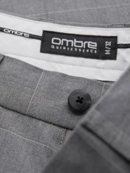 Elegantné pánske chinos nohavice šedé