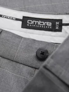 Elegantné pánske chinos nohavice šedé