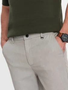 Trendy pánske chinos nohavice svetlo šedé