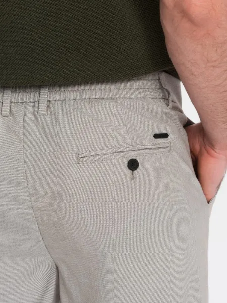 Trendy pánske chinos nohavice svetlo šedé