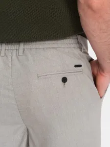 Trendy pánske chinos nohavice svetlo šedé