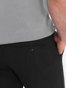 Elegantné pánske chinos nohavice grafitové