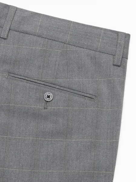 Elegantné pánske chinos nohavice šedé