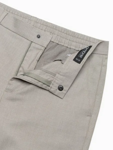 Trendy pánske chinos nohavice svetlo šedé