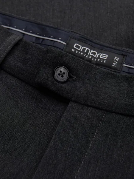 Elegantné pánske chinos nohavice grafitové