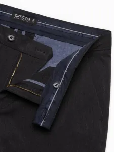 Elegantné pánske chinos nohavice grafitové