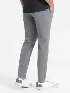 Elegantné pánske chinos nohavice šedé