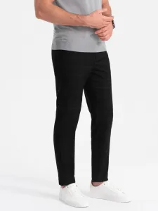 Elegantné pánske chinos nohavice čierne