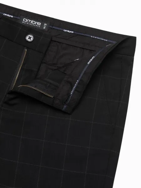 Elegantné pánske chinos nohavice čierne