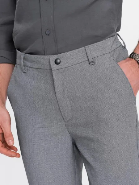 Trendy pánske chinos nohavice šedé
