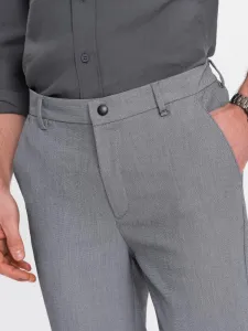 Trendy pánske chinos nohavice šedé