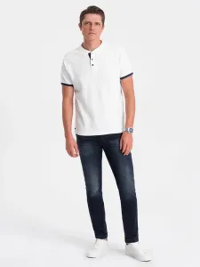 Trendy pánska polokošeľa - biela