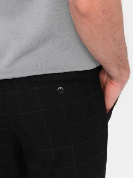 Elegantné pánske chinos nohavice čierne