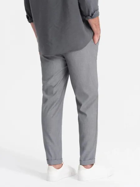 Trendy pánske chinos nohavice šedé