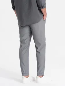 Trendy pánske chinos nohavice šedé