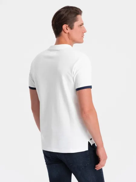 Trendy pánska polokošeľa - biela