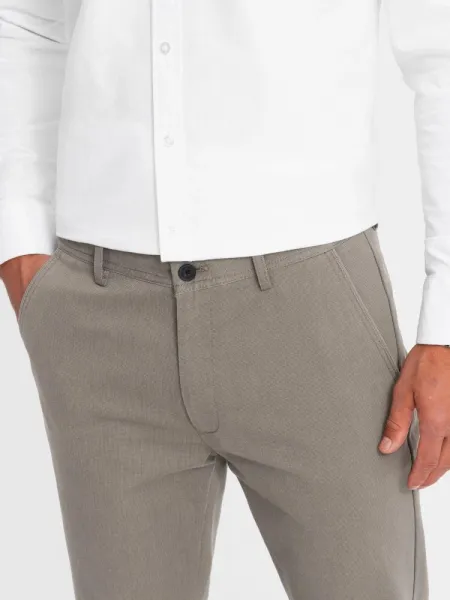Elegantné pánske chinos nohavice béžové