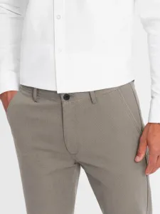 Elegantné pánske chinos nohavice béžové