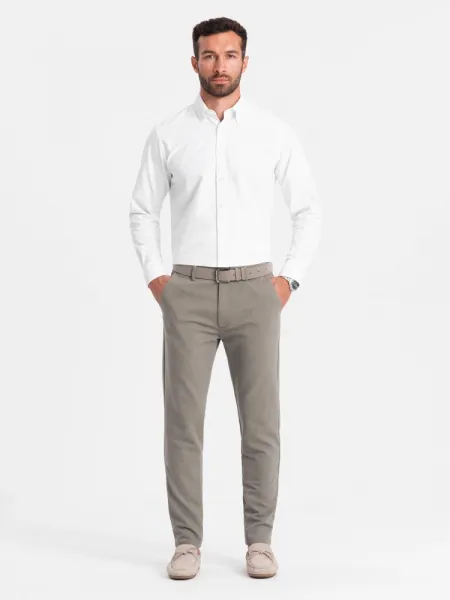 Elegantné pánske chinos nohavice béžové