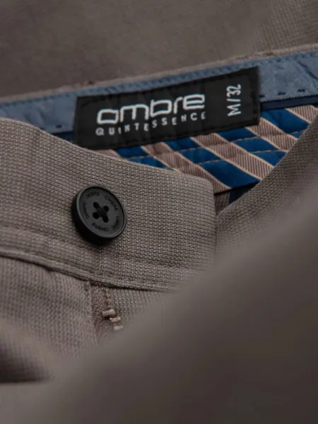 Elegantné pánske chinos nohavice béžové