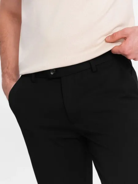Elegantné pánske chinos nohavice čierne