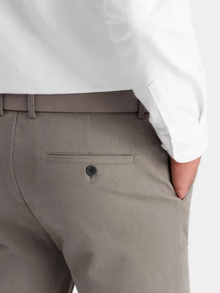 Elegantné pánske chinos nohavice béžové