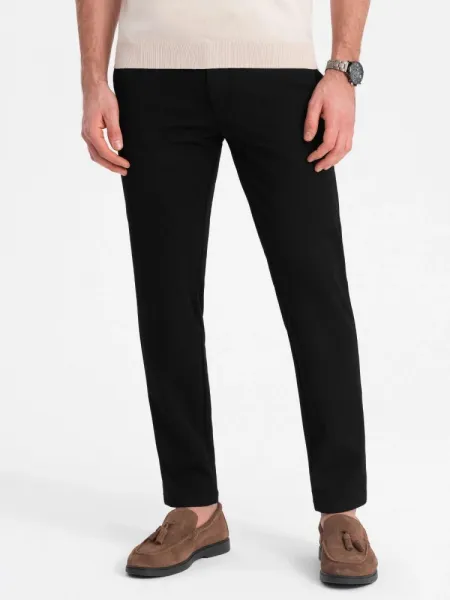 Elegantné pánske chinos nohavice čierne