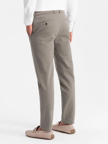 Elegantné pánske chinos nohavice béžové