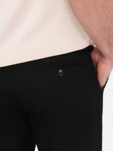 Elegantné pánske chinos nohavice čierne